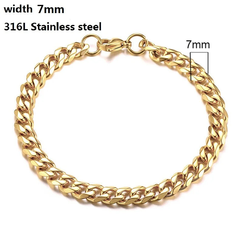 IronBond pulsera cubana de acero inoxidable