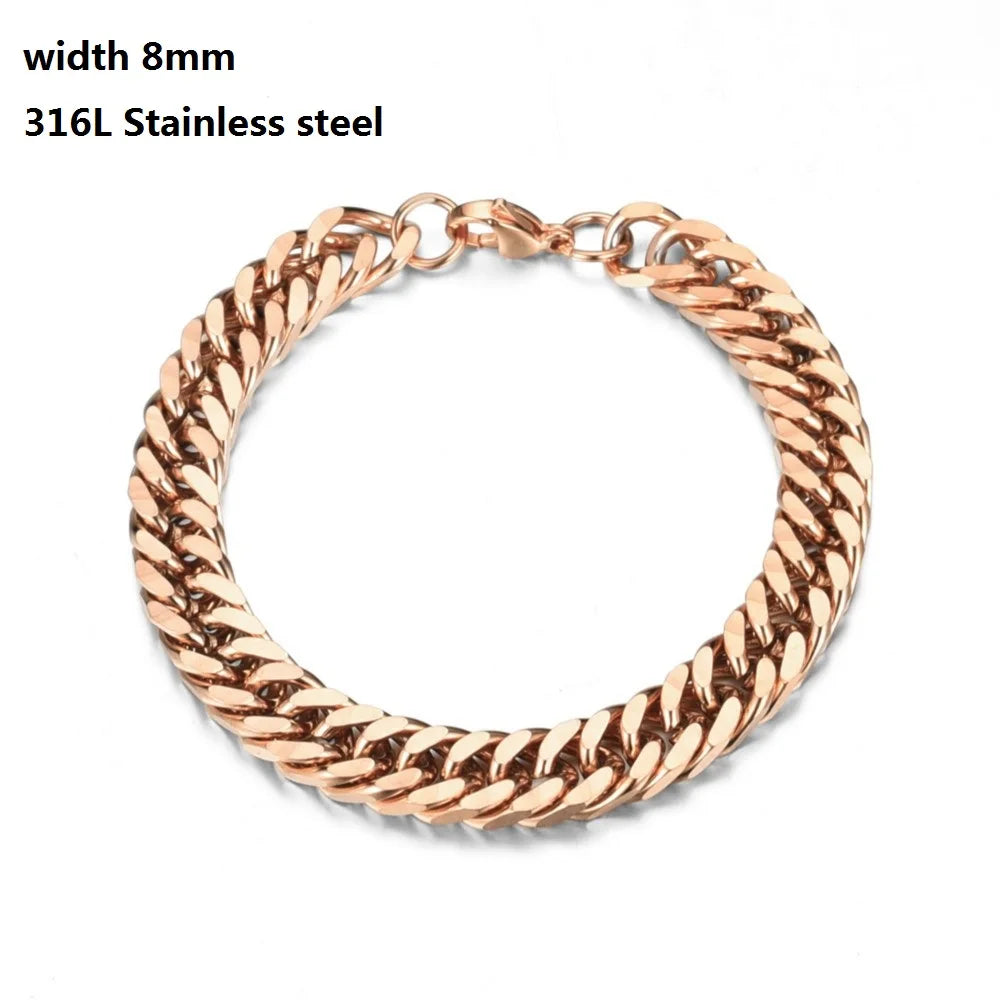 IronBond pulsera cubana de acero inoxidable