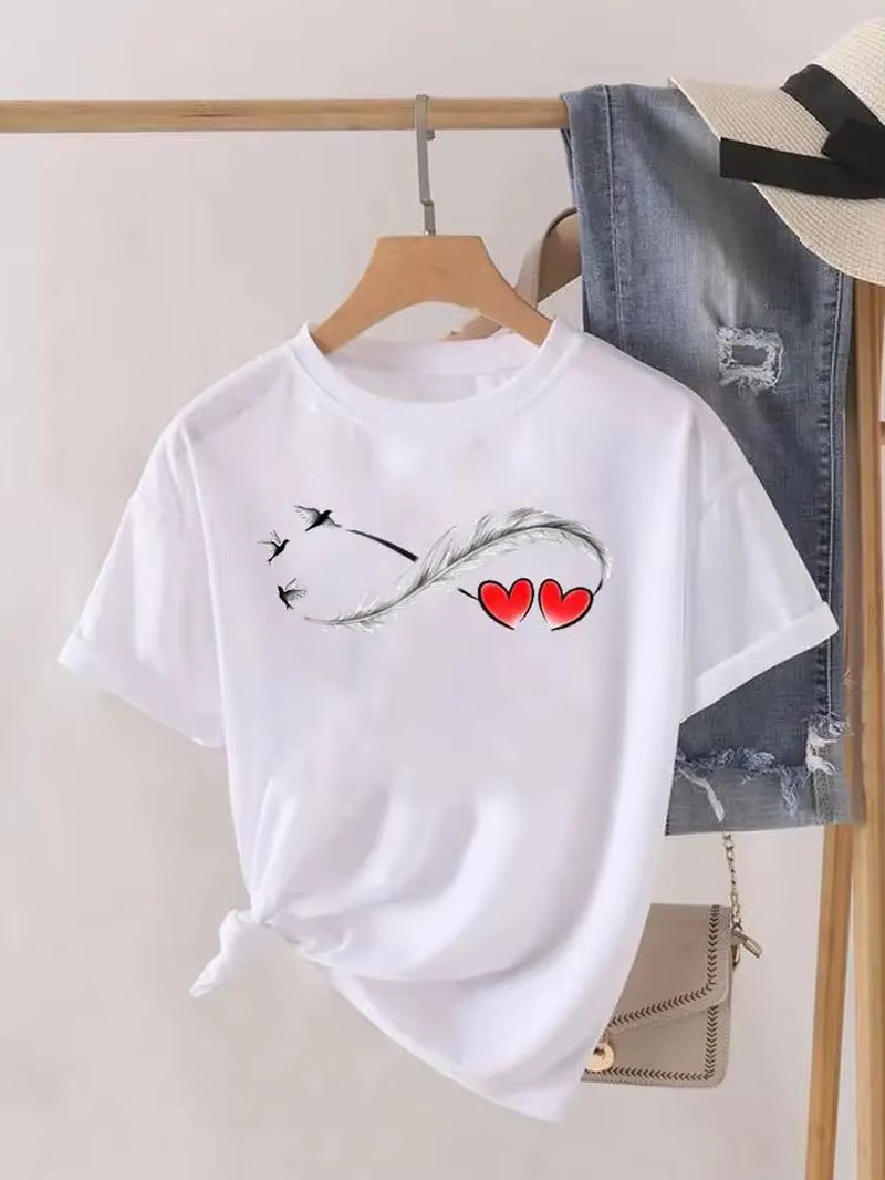 SkyHeart camiseta con estampado 