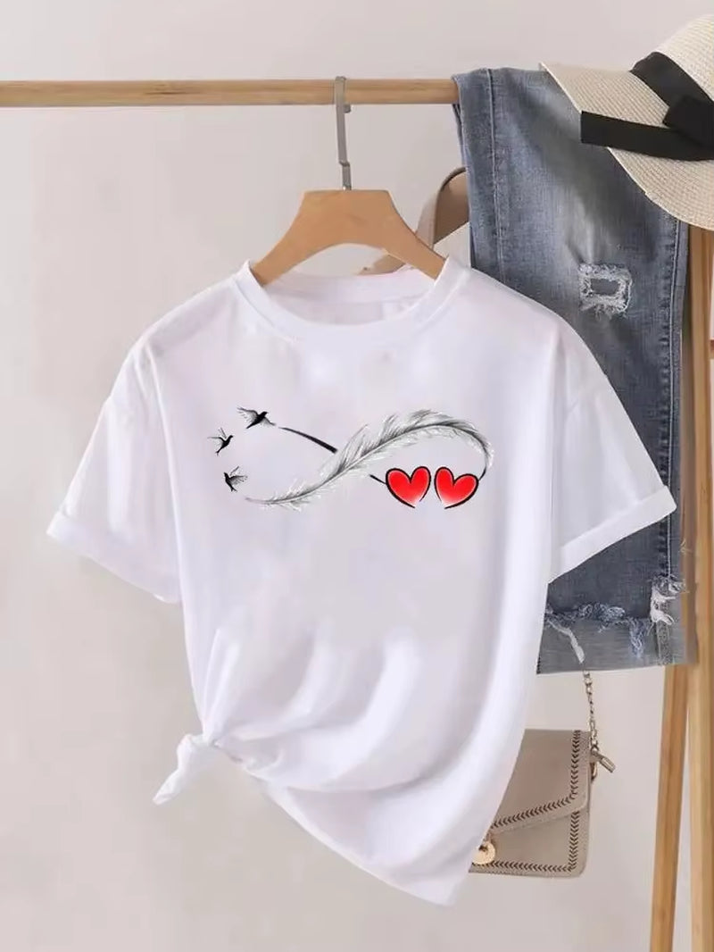SkyHeart camiseta con estampado 