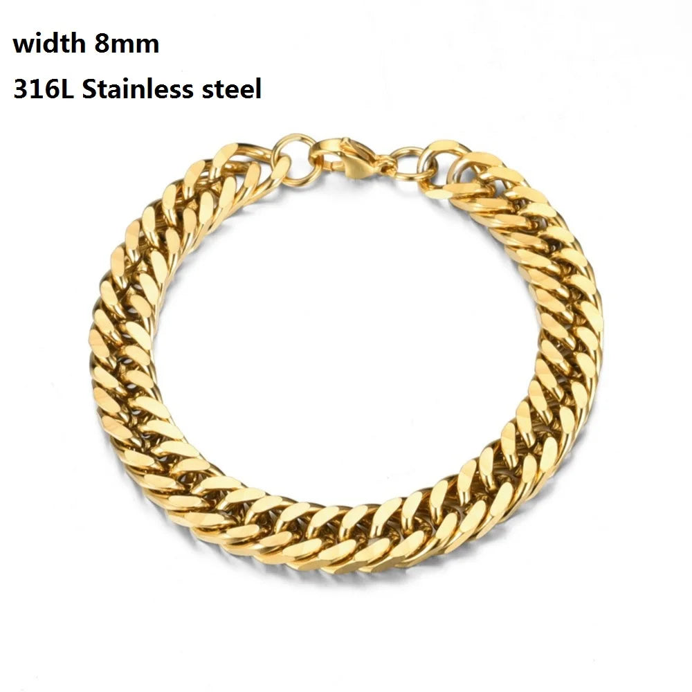 IronBond pulsera cubana de acero inoxidable 