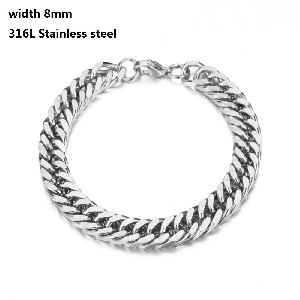 IronBond pulsera cubana de acero inoxidable 